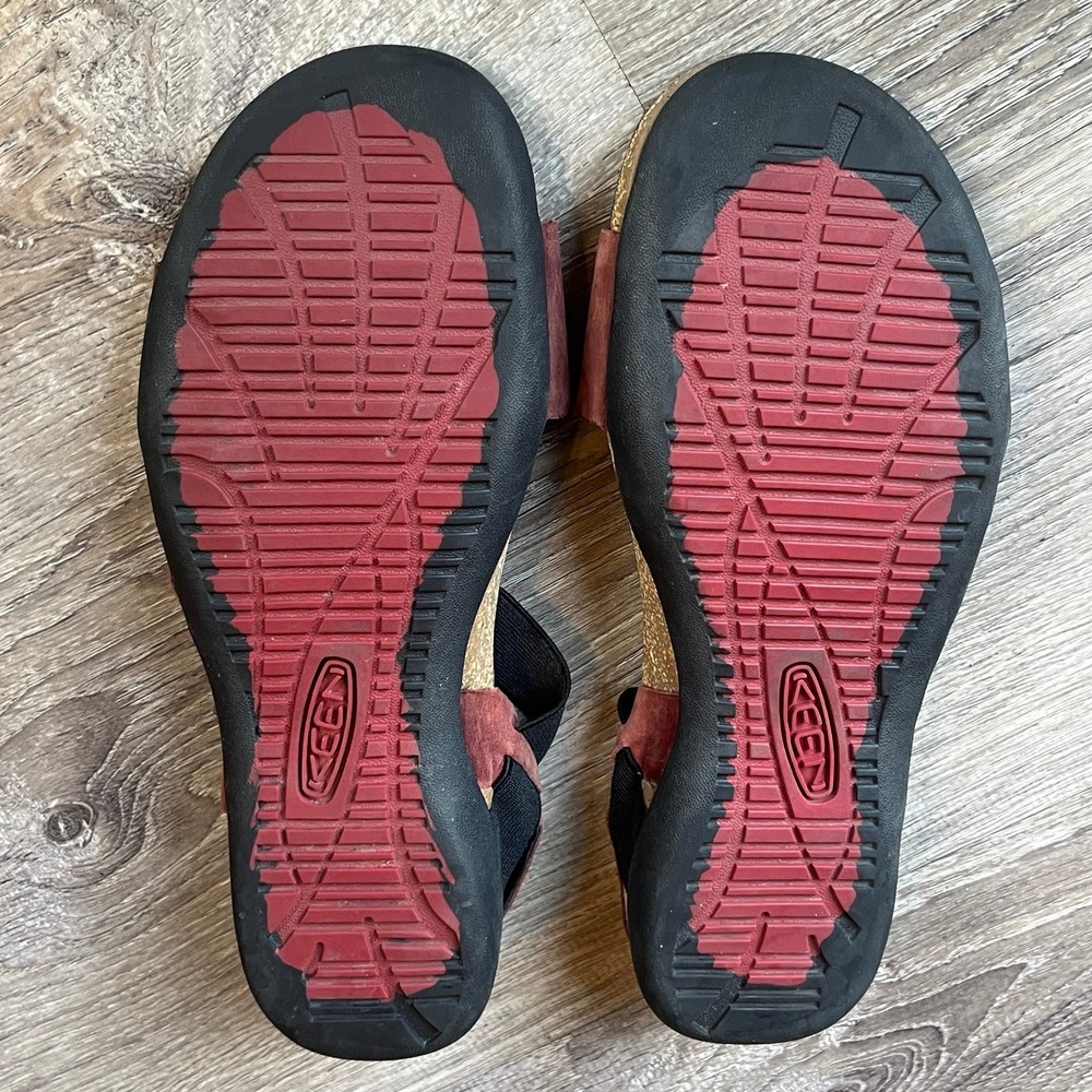 Keen Dauntless Strappy Travel Sandals Burgundy Leather Womens 9 UK 6.5 EU 39.5 - Picture 8 of 9